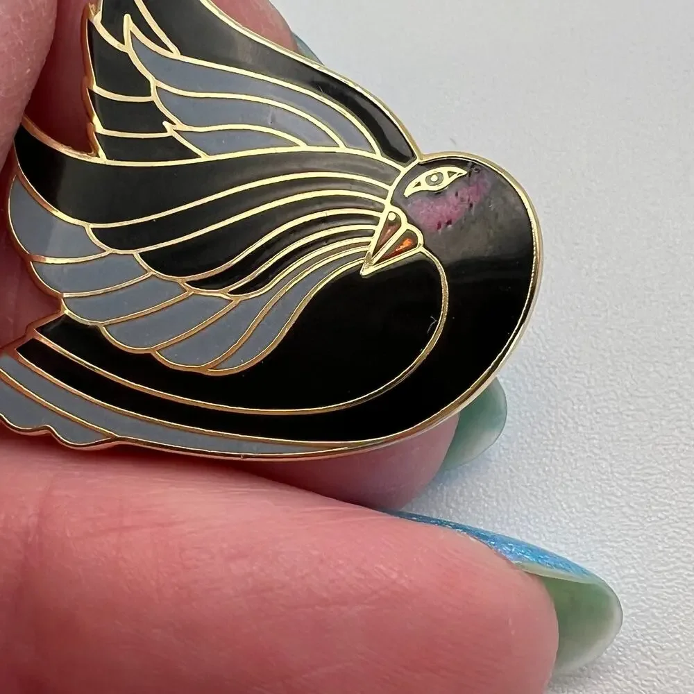 Black and Gold Swallow Wing Earrings - Women Jewelry Earrings